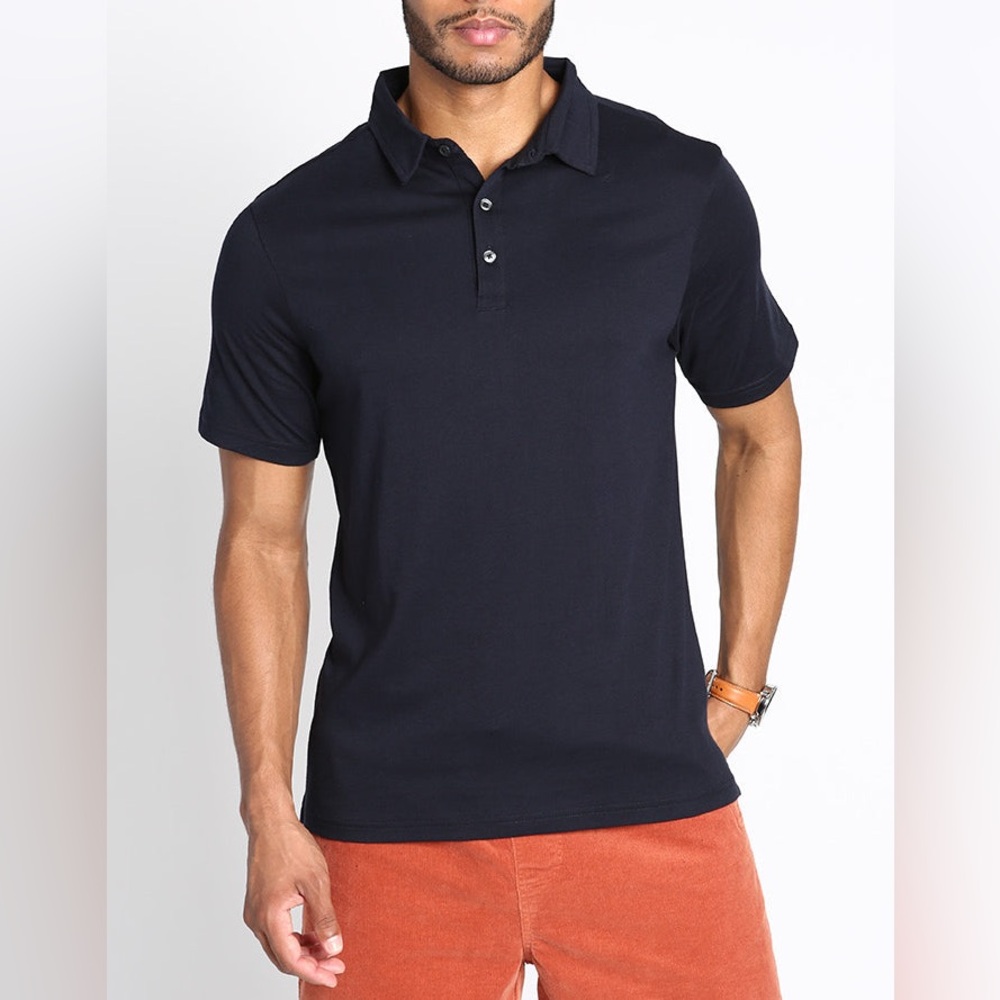Benson Yellowstone Pique Polo Shirt, Supima Cotton, Black, Size XL New w/Tag $98